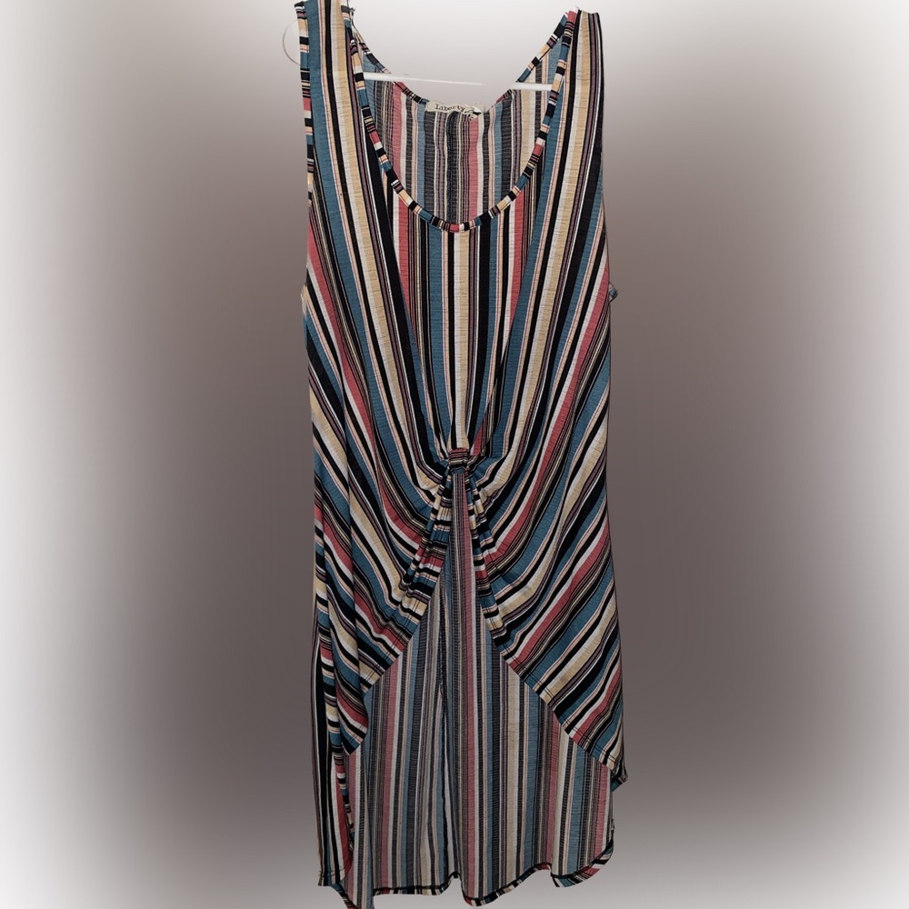 Multi-colored high-low tunic